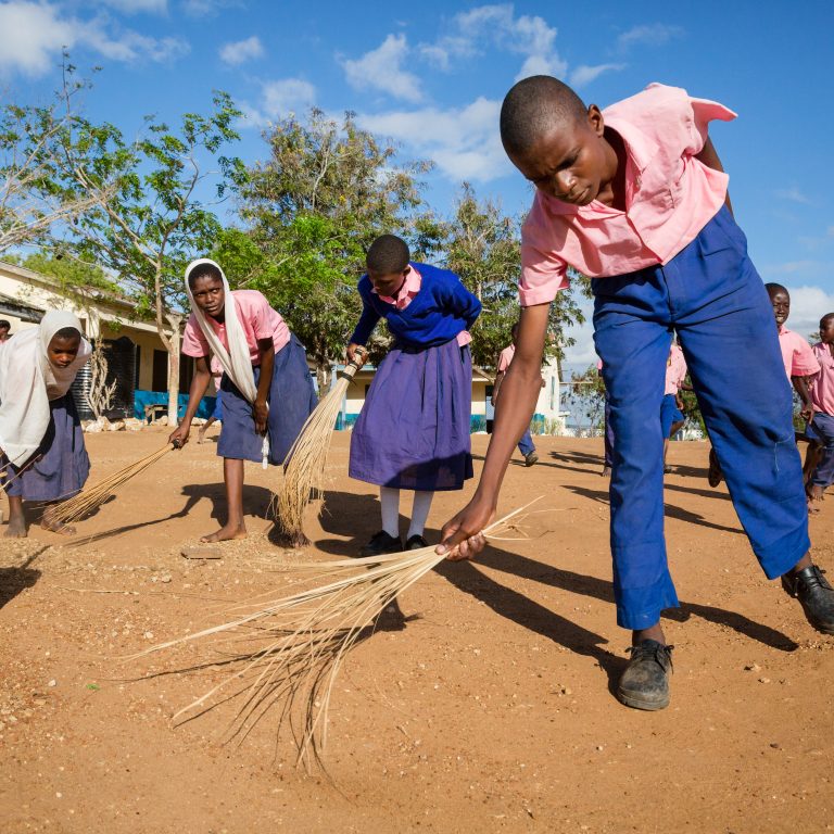 Koululapsia Keniassa vuonna 2017.