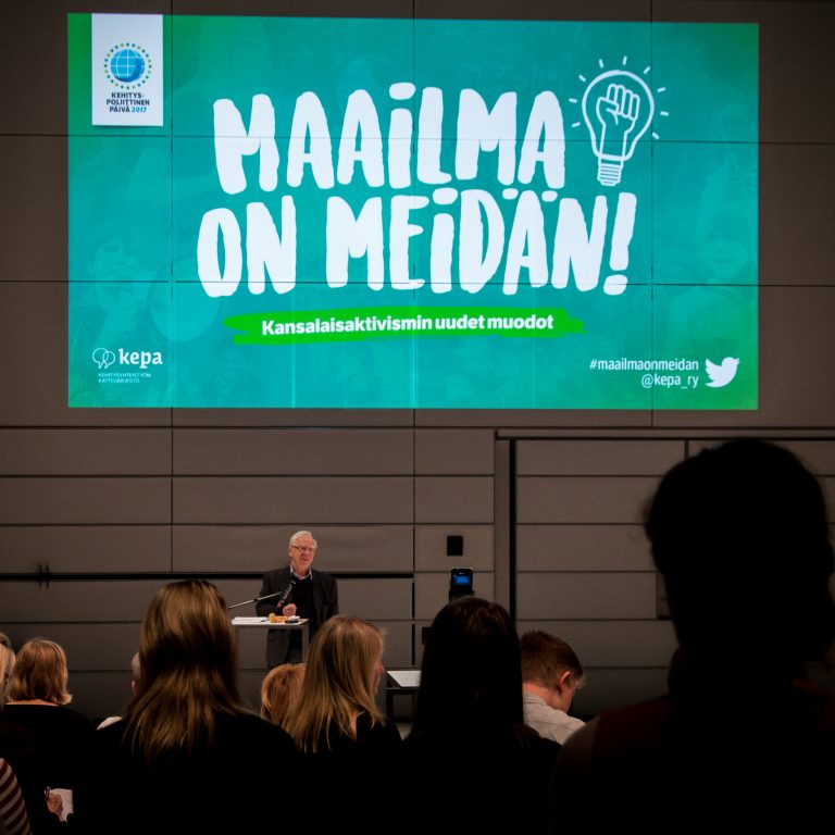 Kepan puheenjohtaja Pertti Majanen Kepan kehityspoliittisessa päivässä 2017