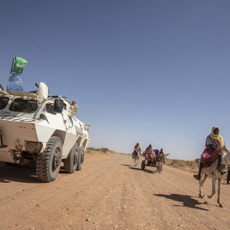 UNAMIDin partiointia Darfurissa.
