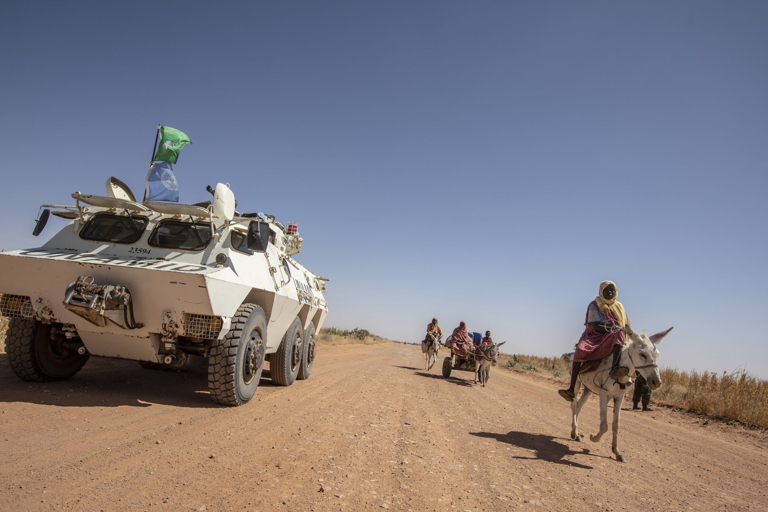 UNAMIDin partiointia Darfurissa.