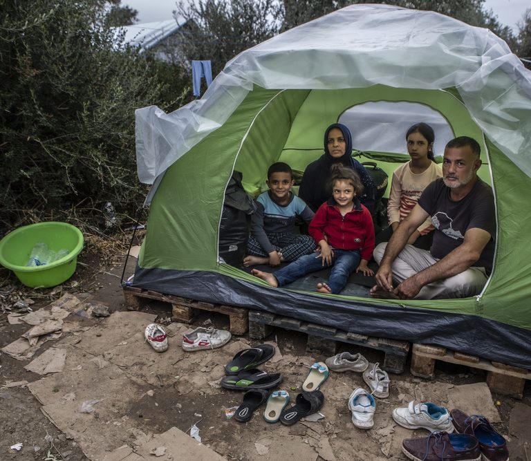 Kuva Morian pakolaisleiriltä Kreikan Lesboksen saarelta. Kuvaaja: Anna Pantelia / Lääkärit Ilman Rajoja.
