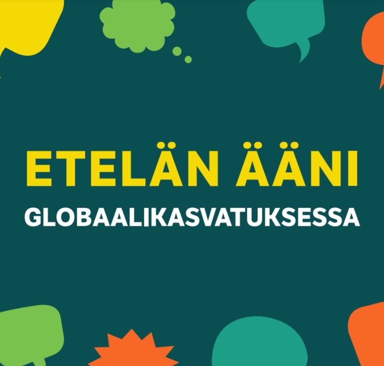 Etelän ääni globaalikasvatuksessa -oppaan kansikuva