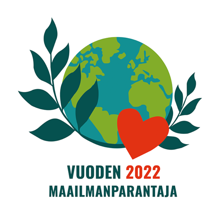 Vuoden maailmanparantaja -palkinnon logo.