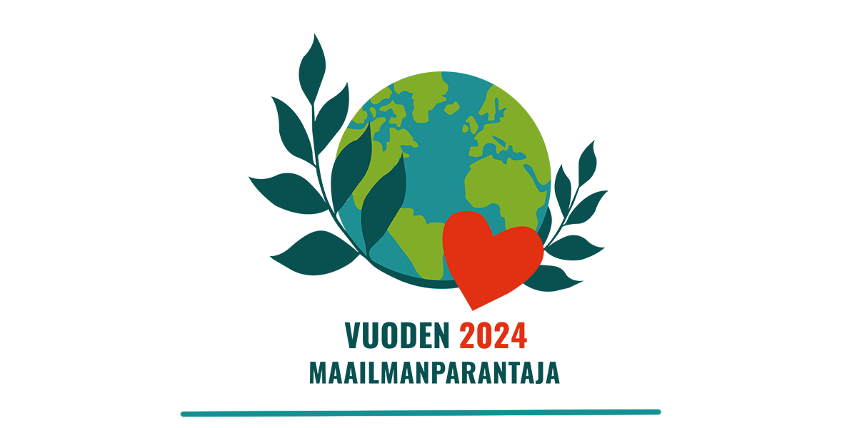 Vuoden maailmanparantaja 2024 logo.