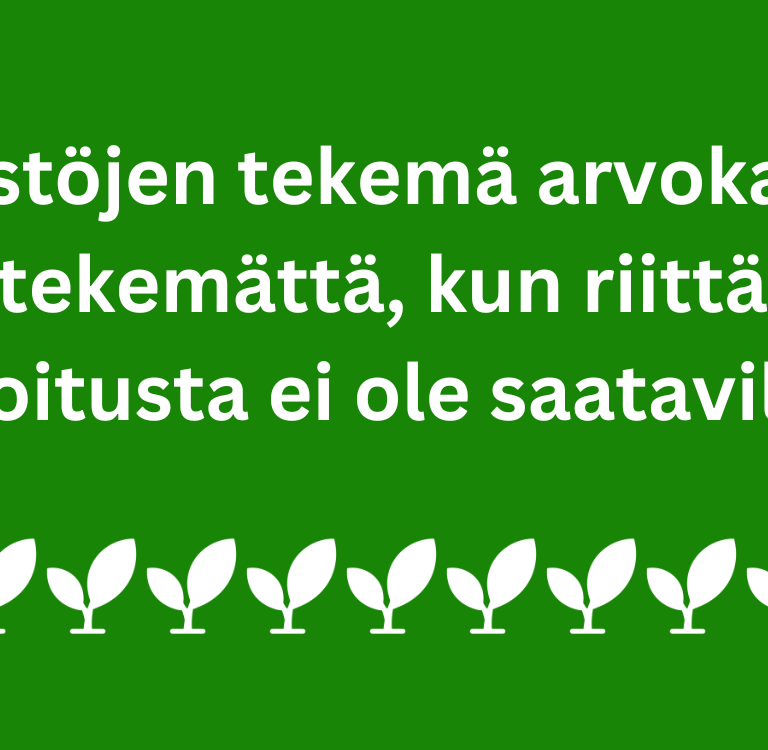 Sitaattikuva: "Järjestöjen tekemä arvokas työ jää tekemättä.