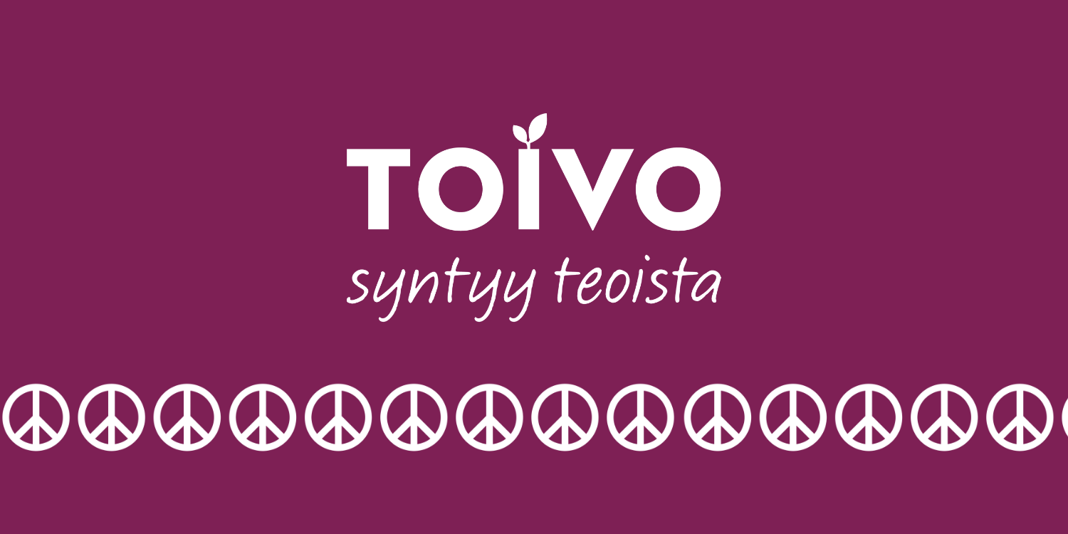 Toivo syntyy teoista -kampanjan logokuva.