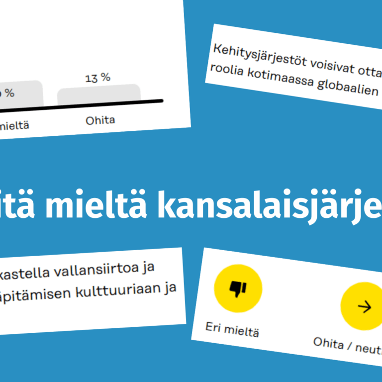Mitä mieltä kansalaisjärjestöt -kuvituskuva.