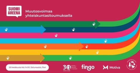 Muutosvoimaa yhteiskuntasitoumuksella! Fingo ja Sitoumus2050 SuomiAreenassa 28.6. klo 14.00