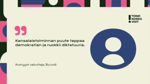 Anonyymit vaikuttajat toimivat vaarasta huolimatta