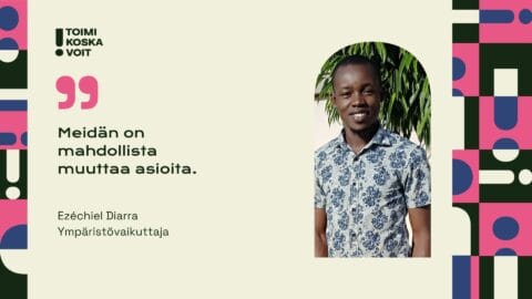 Malilainen Ezéchiel Diarra kannustaa kansalaisia toimimaan ympäristön puolesta