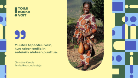 Christine Kandie puolustaa moninkertaisesti syrjittyjen oikeuksia Keniassa 