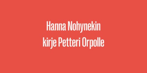 Hanna Nohynekin kirje