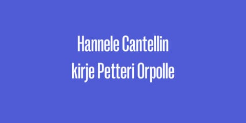 Hannele Cantellin kirje