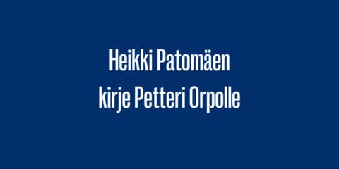 Heikki Patomäen kirje Petteri Orpolle