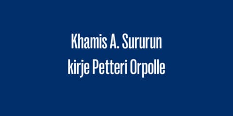 Khamis A. Sururun kirje Petteri Orpolle