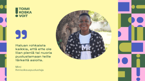 Ihmisoikeusaktivisti Mimi: Ketään ei pidä jättää jälkeen