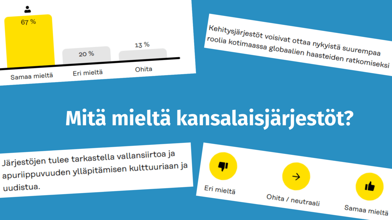Mitä mieltä kansalaisjärjestöt -kuvituskuva.