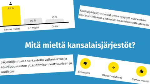 Kysyimme, mitä mieltä kansalaisjärjestöt ovat kehityspolitiikasta – tutustu Fingon Polis-pilotin tuloksiin!