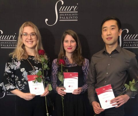 Fingon viestinnän asiantuntija Karoliina Knuuti ehdolla Suuren Journalistipalkinnon saajaksi