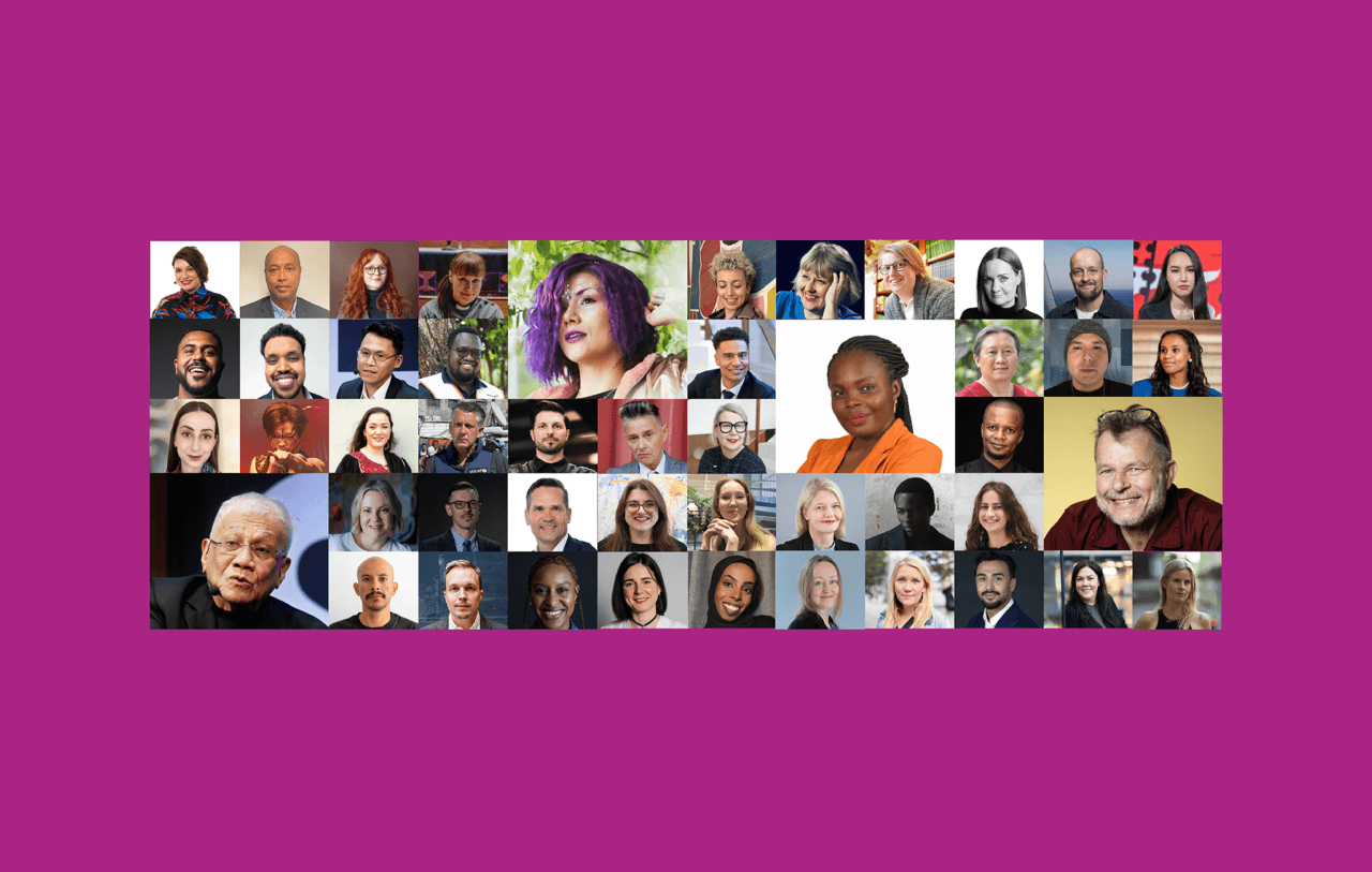 Kuvakollaasi puhujista.