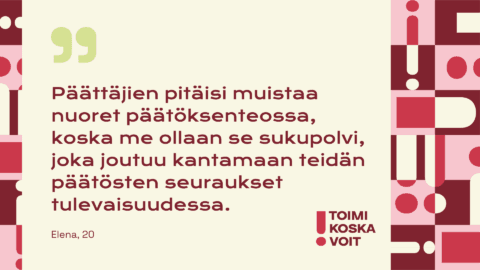Nuoret toimivat, koska on pakko 